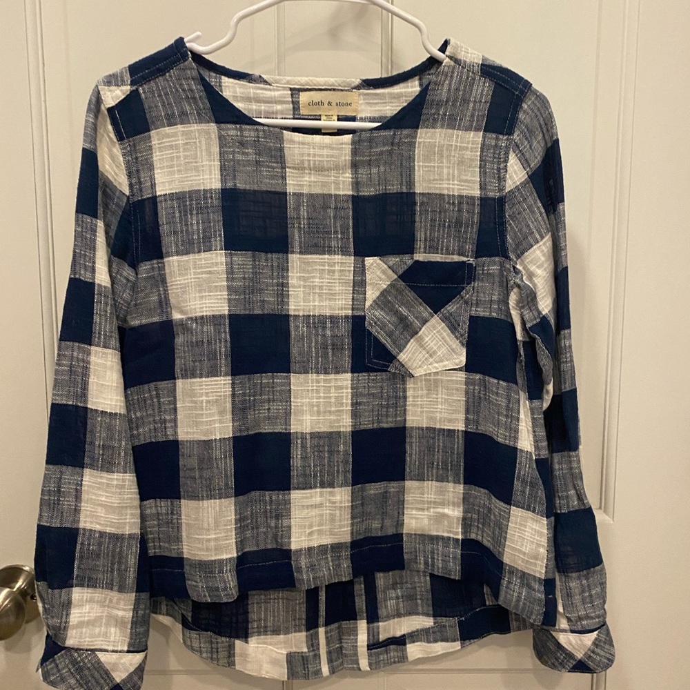 Anthropologie Cloth & Stone Linen Top